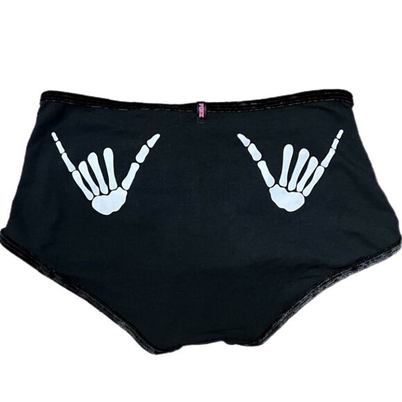 Victorias Secret Pink Cotton Low Rise Boyshort Cotton Halloween Panty black S - Picture 2 of 3